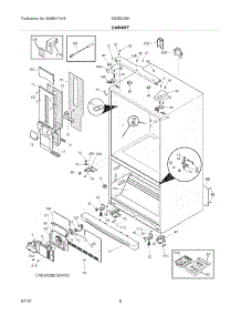 07 - Cabinet parts for Electrolux Refrigerator EI23BC35KW4 / from AppliancePartsPros.com