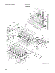 09 - Shelves parts for Electrolux Refrigerator EW23BC85KS4 / from AppliancePartsPros.com