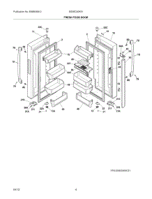 05 - Fresh Food Doors parts for Electrolux Refrigerator EI23BC60KS1 / from AppliancePartsPros.com