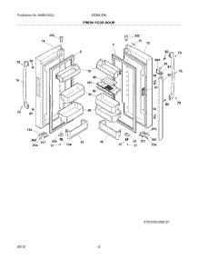 05 - Fresh Food Door parts for Electrolux Refrigerator EI23BC30KW1 / from AppliancePartsPros.com