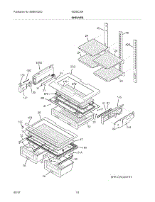 09 - Shelves parts for Electrolux Refrigerator EI23BC30KW1 / from AppliancePartsPros.com