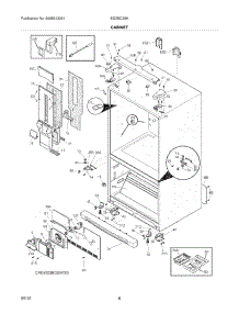 07 - Cabinet parts for Electrolux Refrigerator EI23BC35KW3 / from AppliancePartsPros.com
