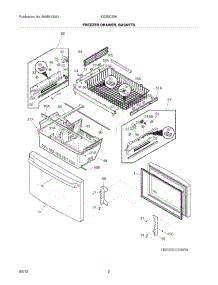 03 - Freezer Drawer - Basket parts for Electrolux Refrigerator EI23BC35KB3 / from AppliancePartsPros.com