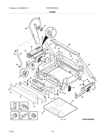 11 - Frame parts for Electrolux Dishwasher EDW7505HSS1B / from AppliancePartsPros.com
