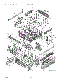 13 - Racks parts for Electrolux Dishwasher EDW7505HSS1B / from AppliancePartsPros.com