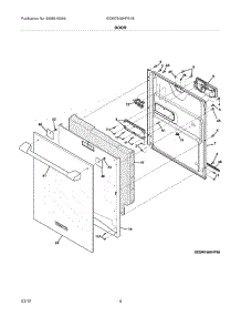 05 - Door parts for Electrolux Dishwasher EDW7505HPS1B / from AppliancePartsPros.com