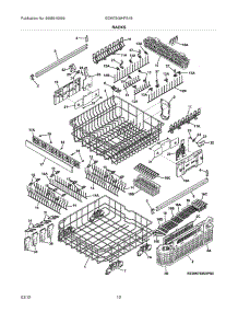13 - Racks parts for Electrolux Dishwasher EDW7505HPS1B / from AppliancePartsPros.com