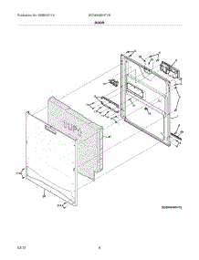 05 - Door parts for Electrolux Dishwasher EIDW6405HT1B / from AppliancePartsPros.com