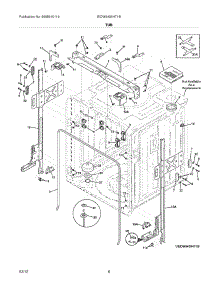 07 - Tub parts for Electrolux Dishwasher EIDW6405HT1B / from AppliancePartsPros.com