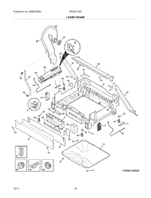 11 - Lower Frame parts for Electrolux Dishwasher EIDW6105GW2B / from AppliancePartsPros.com