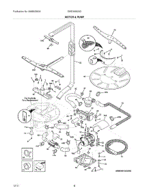 09 - Motor & Pump parts for Electrolux Dishwasher EWDW6505GW1C / from AppliancePartsPros.com