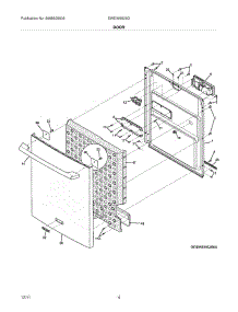 05 - Door parts for Electrolux Dishwasher EWDW6505GB1C / from AppliancePartsPros.com