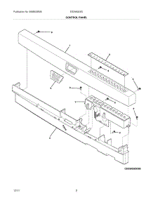 03 - Control Panel parts for Electrolux Dishwasher EIDW6305GW2B / from AppliancePartsPros.com