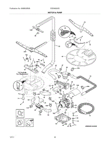 09 - Motor & Pump parts for Electrolux Dishwasher EIDW6305GS2B / from AppliancePartsPros.com