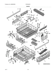 13 - Racks parts for Electrolux Dishwasher EIDW6305GS2B / from AppliancePartsPros.com