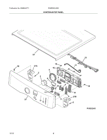 07 - Controls / Top Panel parts for Electrolux Dryer EIMED6CJIW2 / from AppliancePartsPros.com