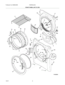 05 - Front Panel / Lint Filter parts for Electrolux Dryer EIMED60JIW4 / from AppliancePartsPros.com