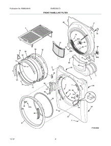 05 - Front Panel / Lint Filter parts for Electrolux Dryer EIMED60LT2 / from AppliancePartsPros.com