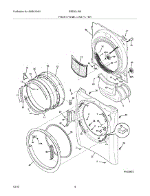 05 - Front Panel / Lint Filter parts for Electrolux Dryer EIED50LIW0 / from AppliancePartsPros.com