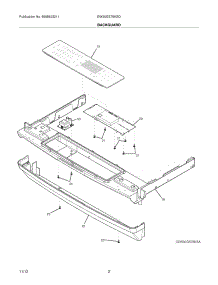03 - Backguard parts for Electrolux Range EW30GS75KSD / from AppliancePartsPros.com