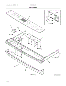 03 - Backguard parts for Electrolux Range EI30ES5CJSC / from AppliancePartsPros.com
