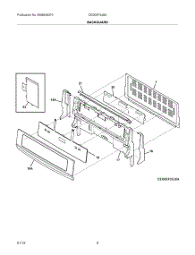 03 - Backguard parts for Electrolux Range CEI30EF3JSA / from AppliancePartsPros.com