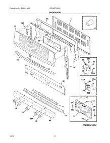 03 - Backguard parts for Electrolux Range CEI30GF5GSK / from AppliancePartsPros.com