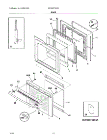 11 - Door parts for Electrolux Range CEI30GF5GSK / from AppliancePartsPros.com