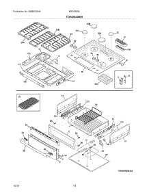 09 - Top / Drawer parts for Electrolux Range EI30GS55LWB / from AppliancePartsPros.com