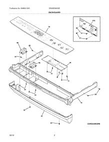 03 - Backguard parts for Electrolux Range EW30ES65GSI / from AppliancePartsPros.com