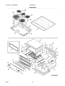 07 - Top / Drawer parts for Electrolux Range EW30ES65GWG / from AppliancePartsPros.com