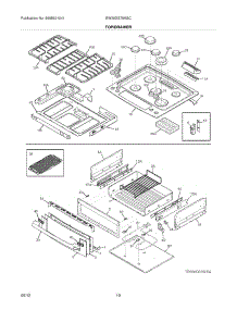 09 - Top / Drawer parts for Electrolux Range EW30GS75KSC / from AppliancePartsPros.com