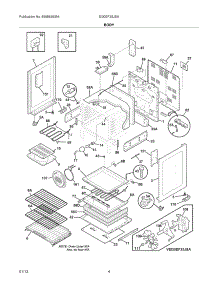 05 - Body parts for Electrolux Range EI30EF35JSA / from AppliancePartsPros.com