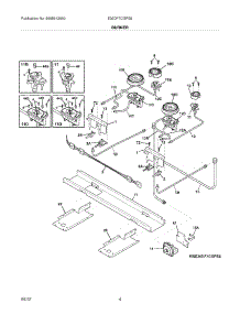 05 - Burner parts for Electrolux Range E30DF7CGPS5 / from AppliancePartsPros.com