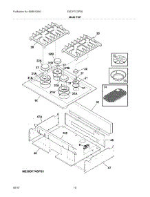 09 - Main Top parts for Electrolux Range E30DF7CGPS5 / from AppliancePartsPros.com