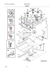 05 - Burner parts for Electrolux Range EW30GF65GSM / from AppliancePartsPros.com