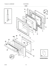 11 - Door parts for Electrolux Range EI30GF55GSK / from AppliancePartsPros.com