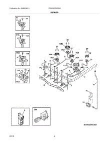 05 - Burner parts for Electrolux Range CEW30DF6GSM / from AppliancePartsPros.com