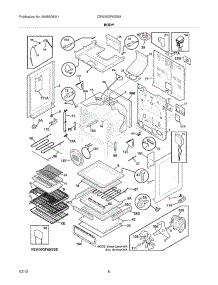 07 - Body parts for Electrolux Range CEW30DF6GSM / from AppliancePartsPros.com