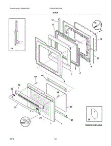 11 - Door parts for Electrolux Range CEW30DF6GSM / from AppliancePartsPros.com
