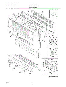 03 - Backguard parts for Electrolux Range EW3LGF65GSK / from AppliancePartsPros.com