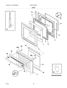 11 - Door parts for Electrolux Range EW3LGF65GSK / from AppliancePartsPros.com