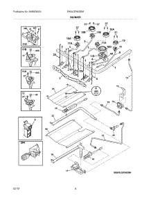 05 - Burner parts for Electrolux Range EW3LGF65GSM / from AppliancePartsPros.com