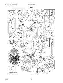 07 - Body parts for Electrolux Range CEW30DF6GSN / from AppliancePartsPros.com