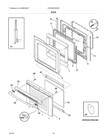 11 - Door parts for Electrolux Range CEW30DF6GSN / from AppliancePartsPros.com