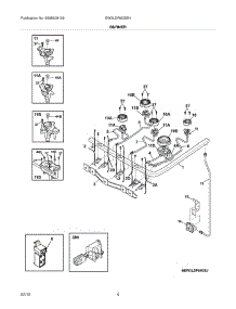 05 - Burner parts for Electrolux Range EW3LDF65GSN / from AppliancePartsPros.com