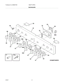 03 - Backguard parts for Electrolux Range E36DF7CGPS4 / from AppliancePartsPros.com