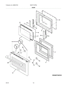 11 - Door parts for Electrolux Range E36DF7CGPS4 / from AppliancePartsPros.com