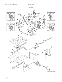05 - Burner parts for Electrolux Range EW30GS65GWA / from AppliancePartsPros.com
