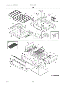 09 - Top / Drawer parts for Electrolux Range EW30GS65GWA / from AppliancePartsPros.com